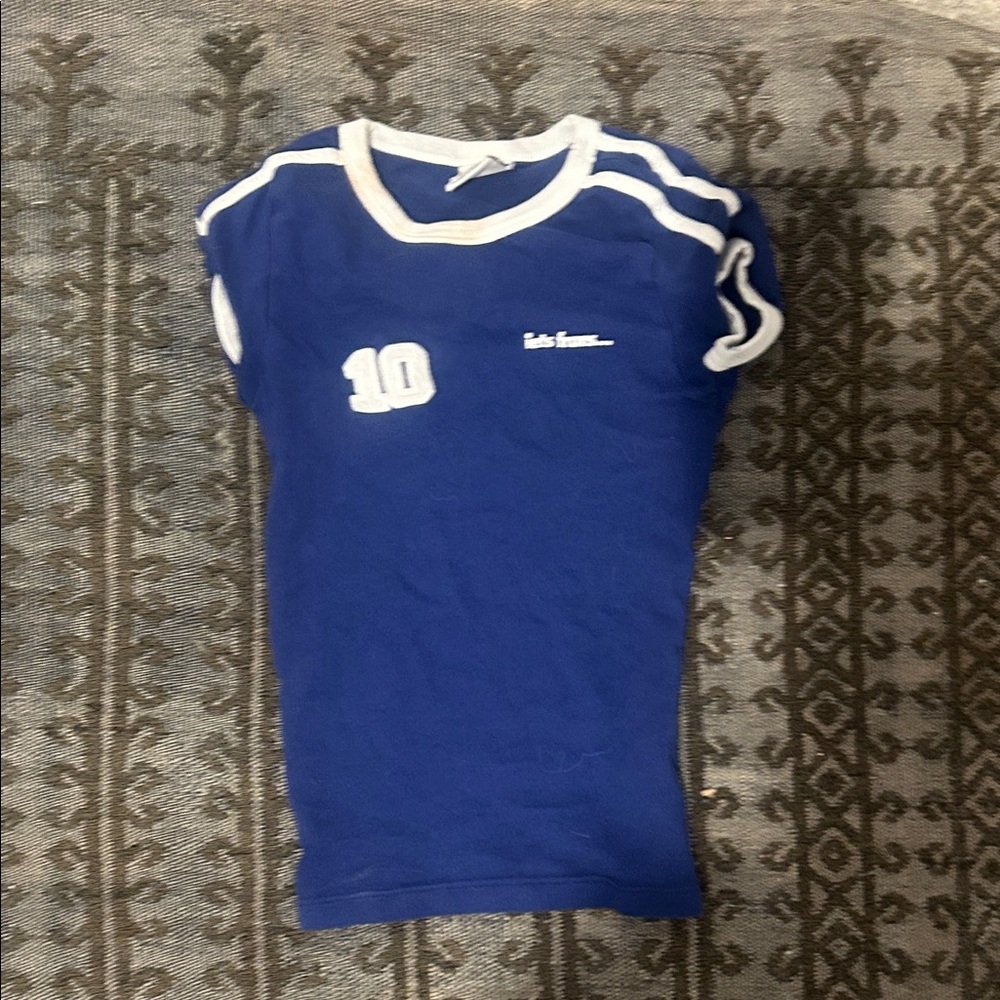 Urban Outfitters Blue Kids Tee with White Accents